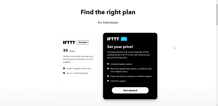 IFTTT subscription plan