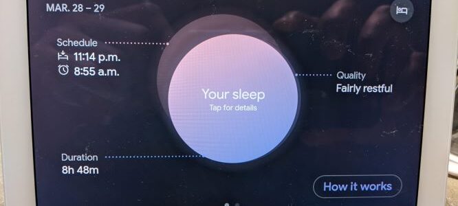 Your Sleep Summary on Nest Hub 2nd Gen