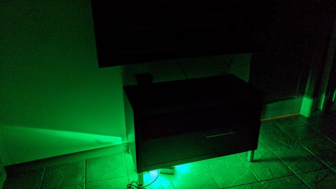 Novostella Flood Light RGBCW Green in Living Room