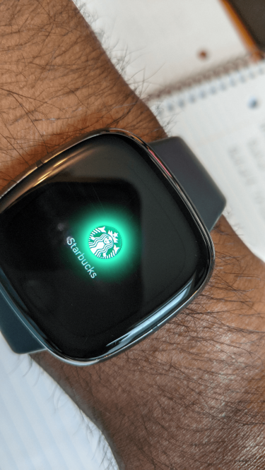 How to buy Starbucks with Fitbit Sense