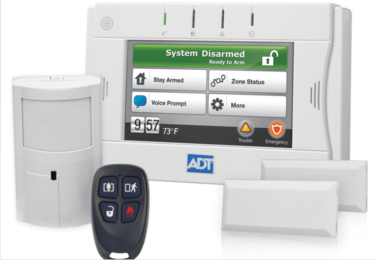 A complete ADT alarm security system