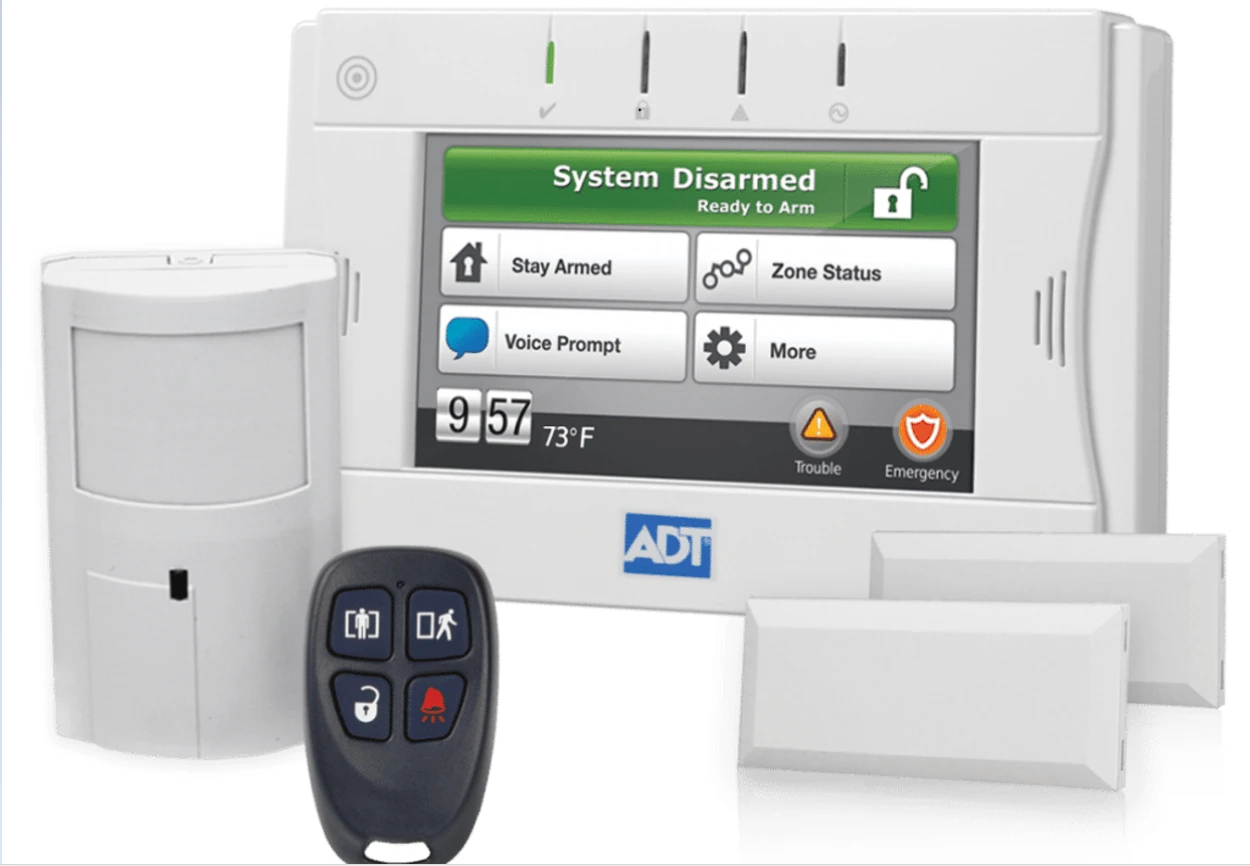 ADT alarm with features.