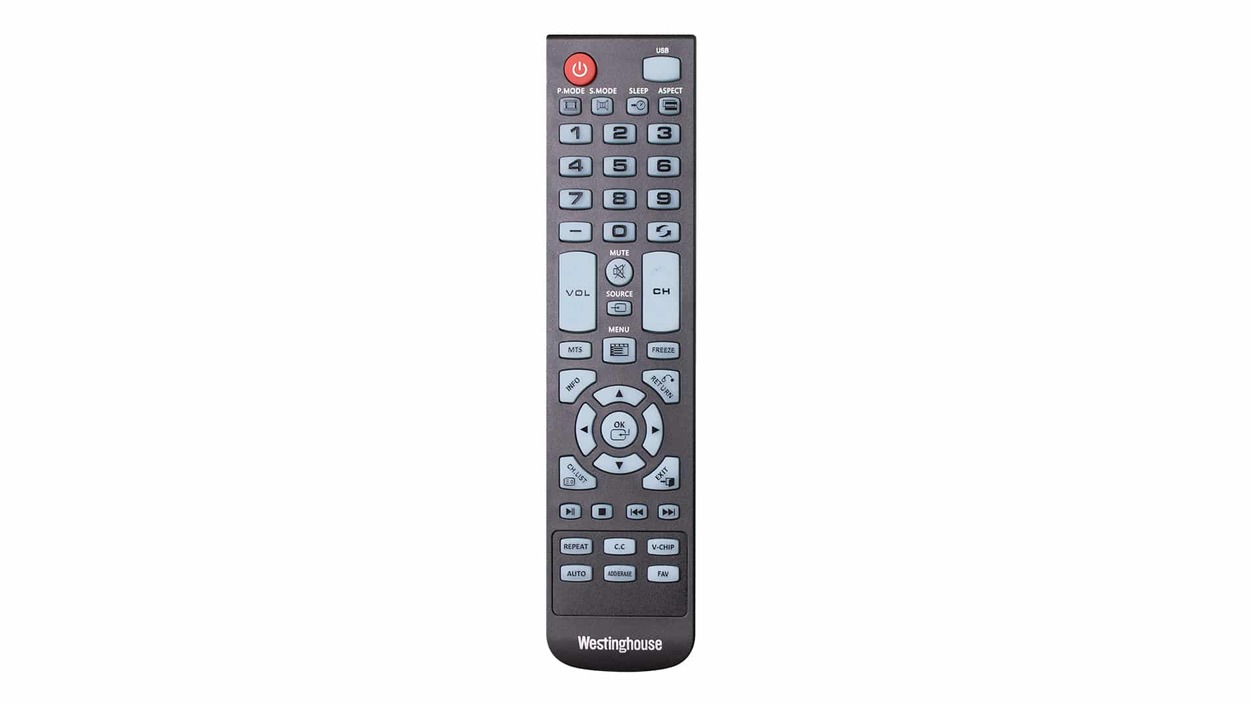 A Westinghouse TV remote control
