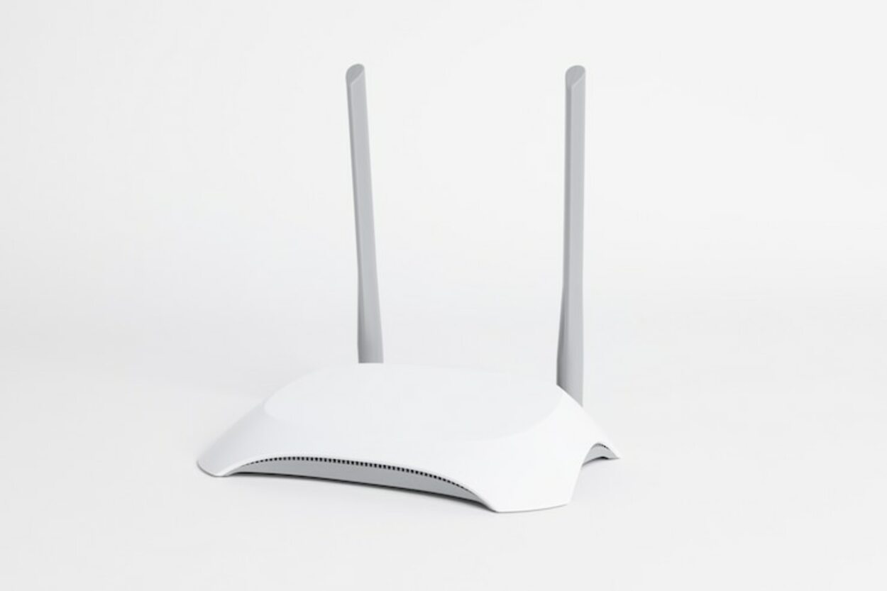 wi-fi router in white.