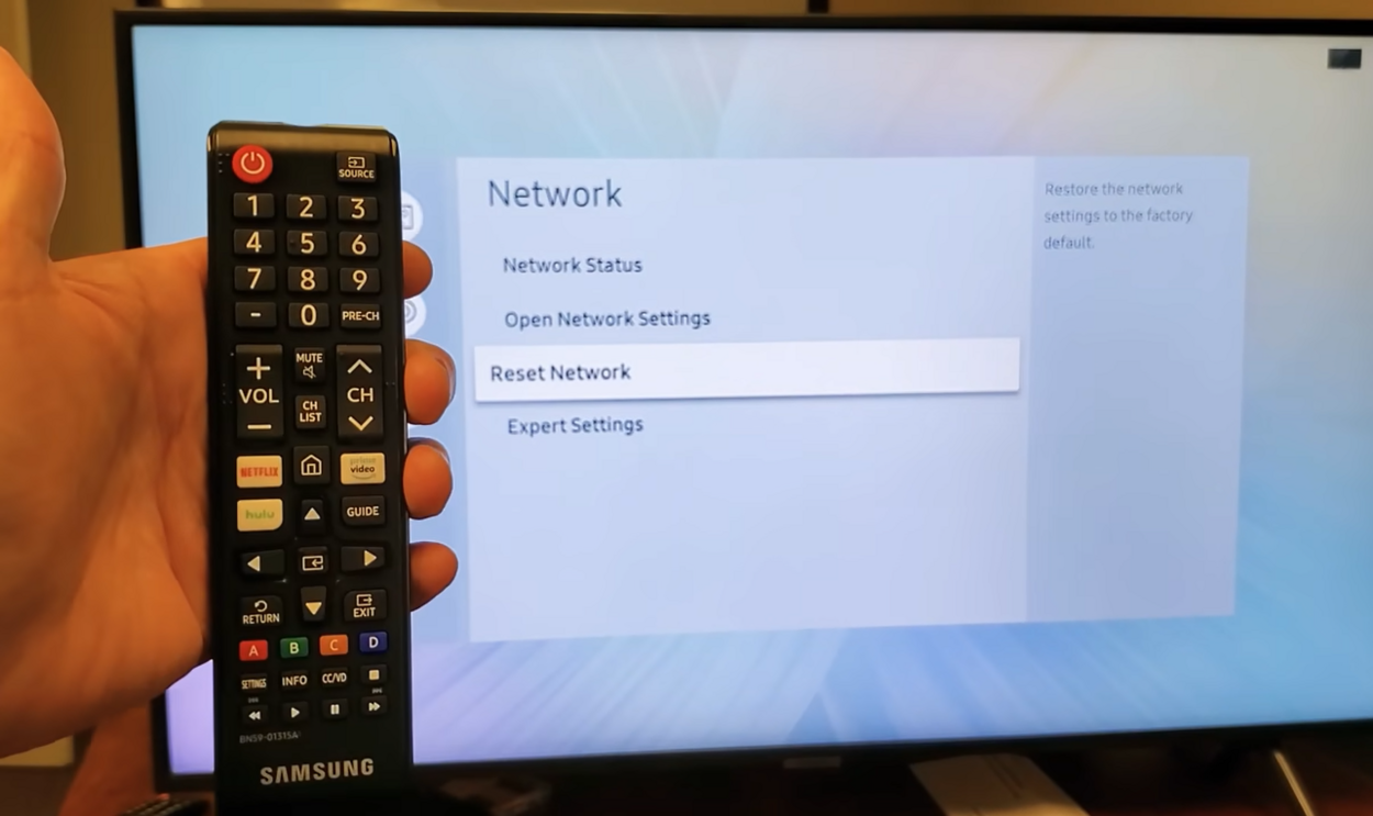 Reset Samsung tv with remote