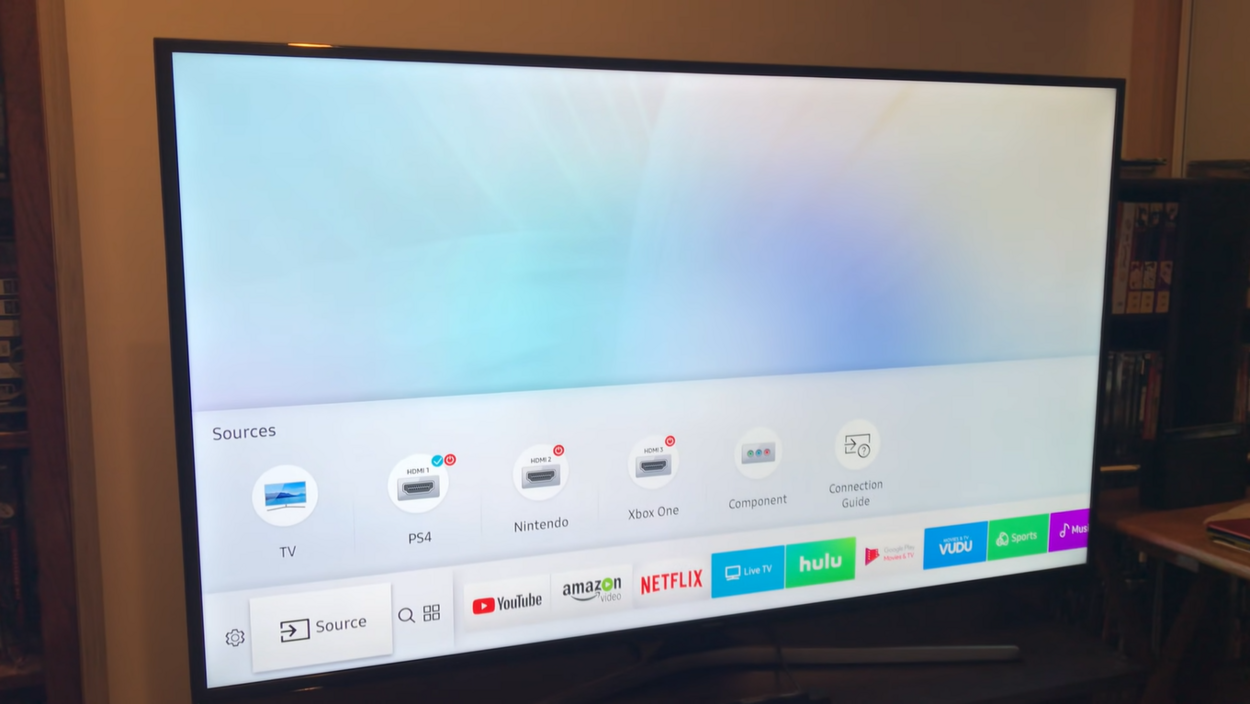 Samsung UHD TV interface.