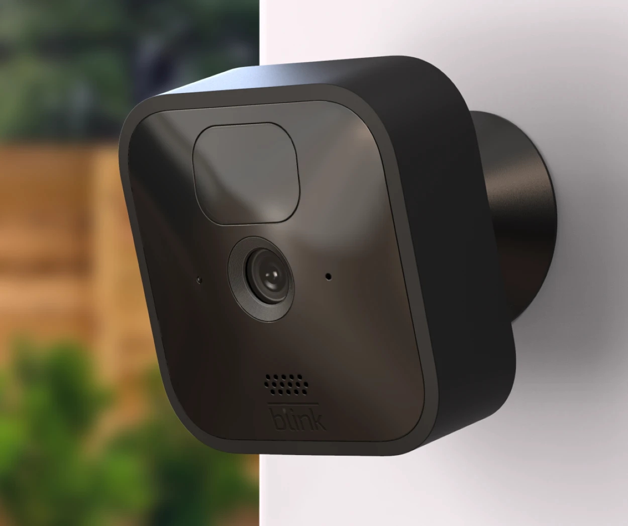 close up image of a blink outdoor camera.