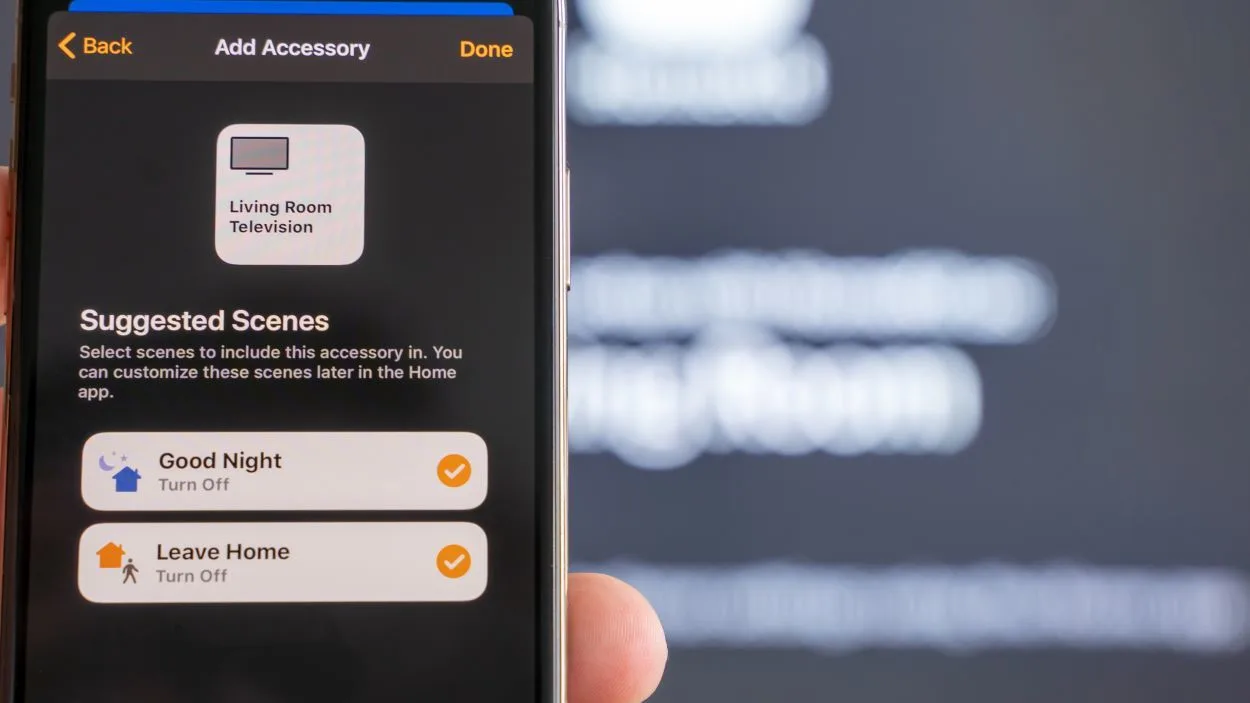 Control screen on iPhone for Apple HomeKit