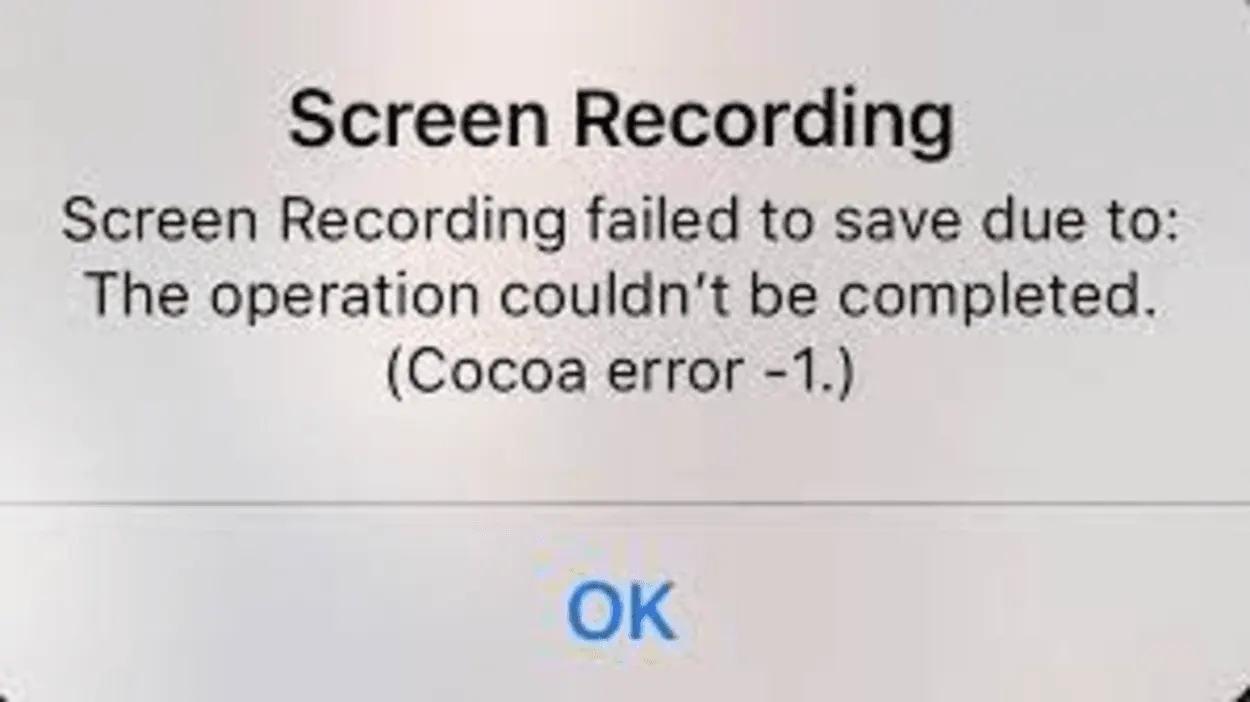 You'll have to fix the Screen Recording App.