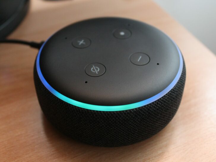 3ed gen. Amazon Echo dot device in black color