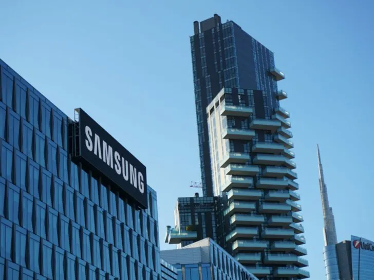 glass Building with Samsung logo