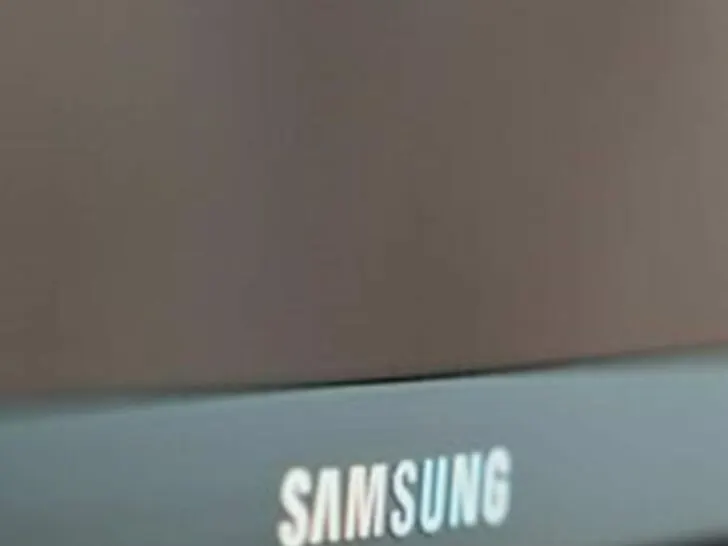 SAMSUNG logo on a TV