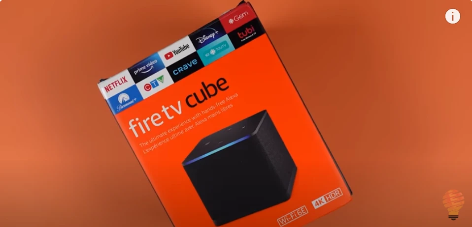 An open box revealing the Fire TV Cube 3rd Gen, a sleek and powerful streaming media player, with improved hardware including an octa-core processor and increased storage capacity.