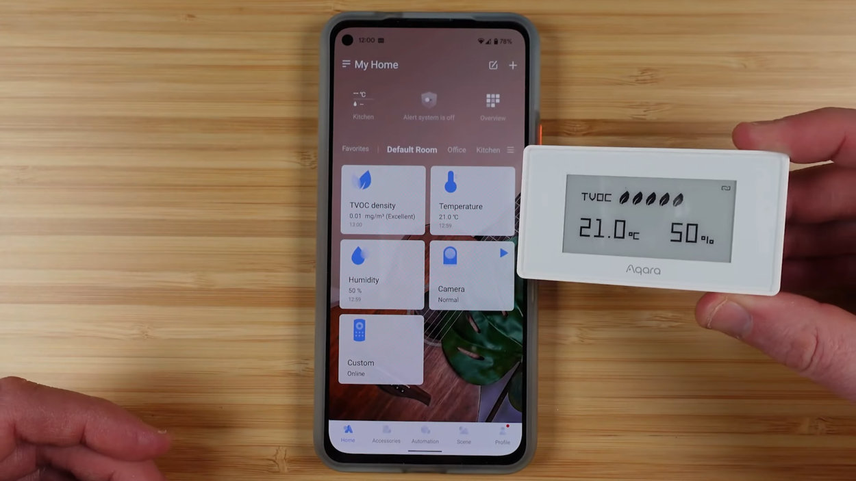 sensor connected to a phone