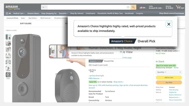 Screenshot from Amazon