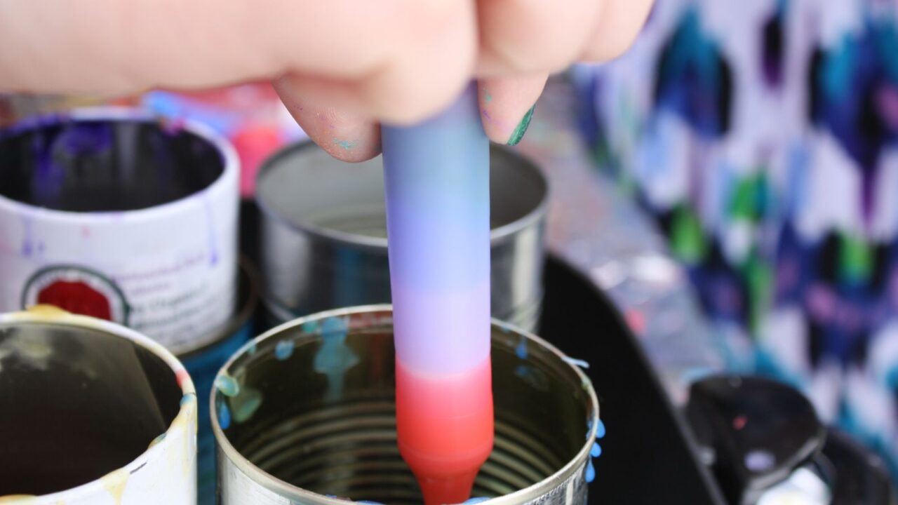 Candle dipping.