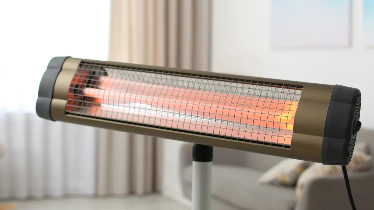 Modern Electric Infrared Heater at home.