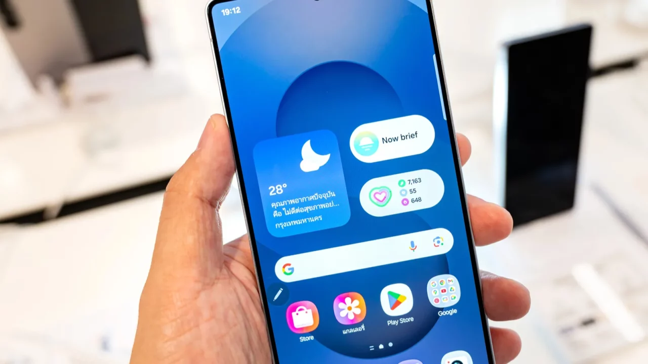 bangkok thailand jan 23 2025 hand holding the new samsung