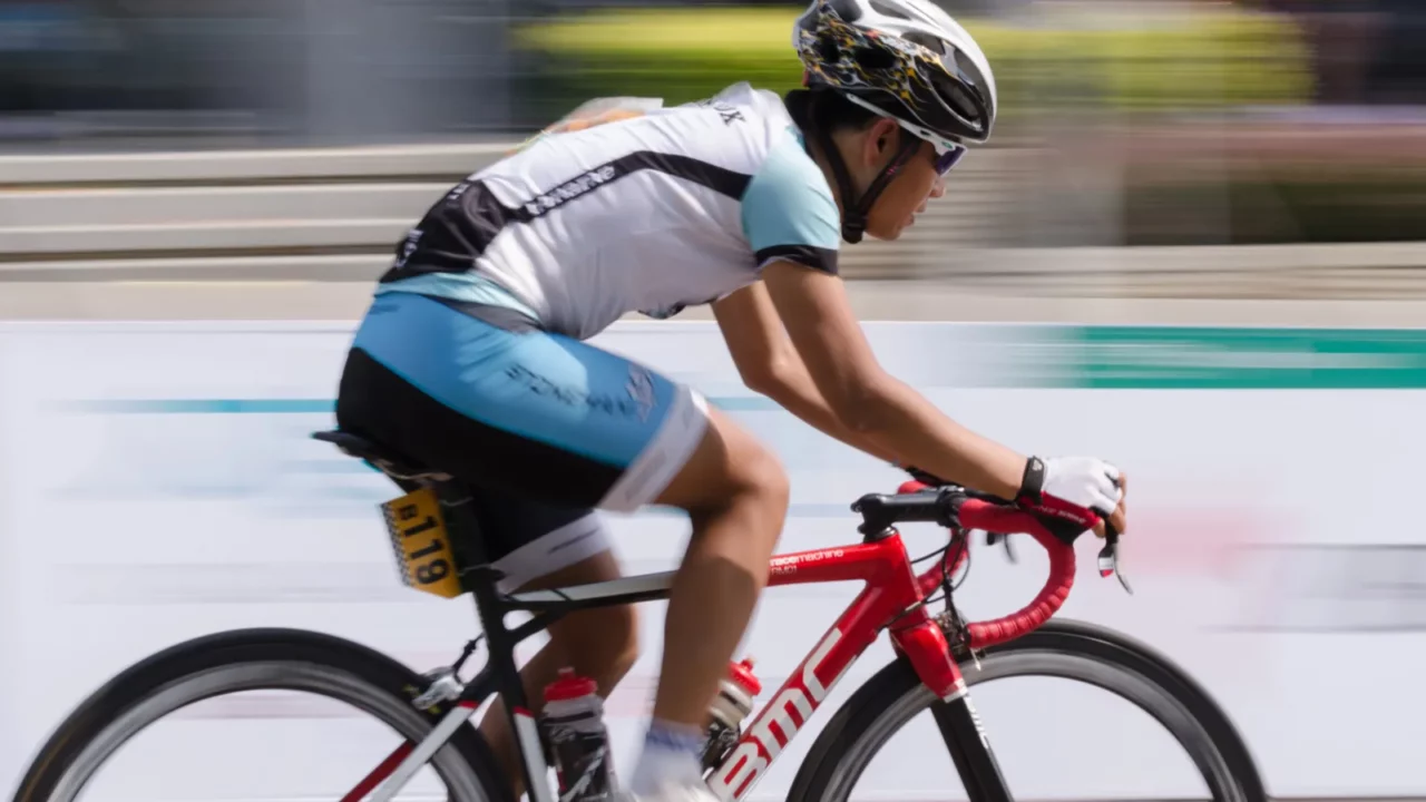 bike race in a road in china