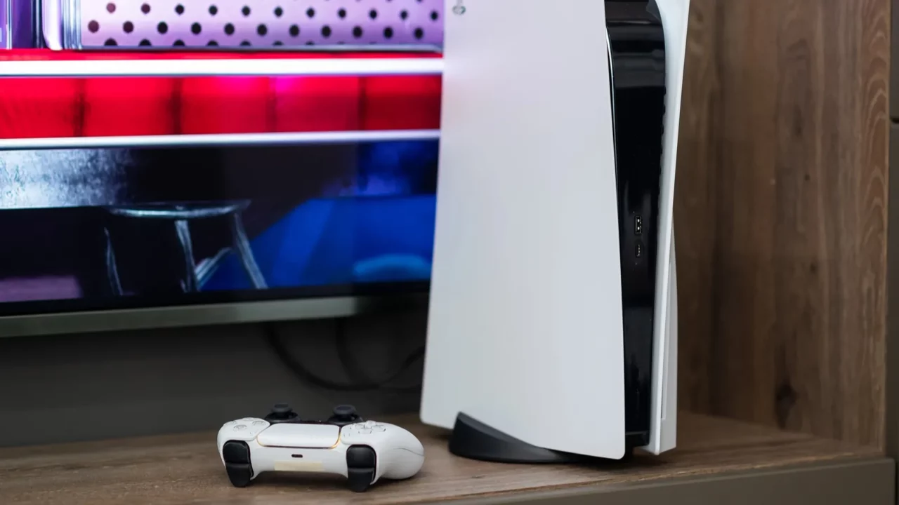 the brand new sony playstation 5 gaming console with dualsense