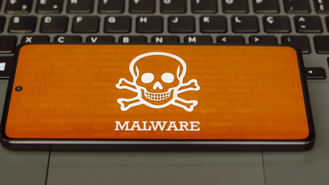 Malware Illustration on phone.