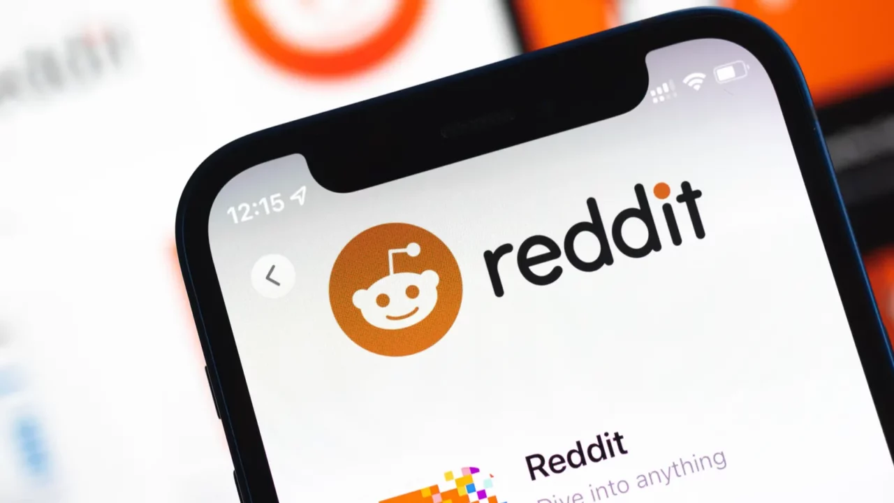 Reddit logo displayed on a smartphone device.