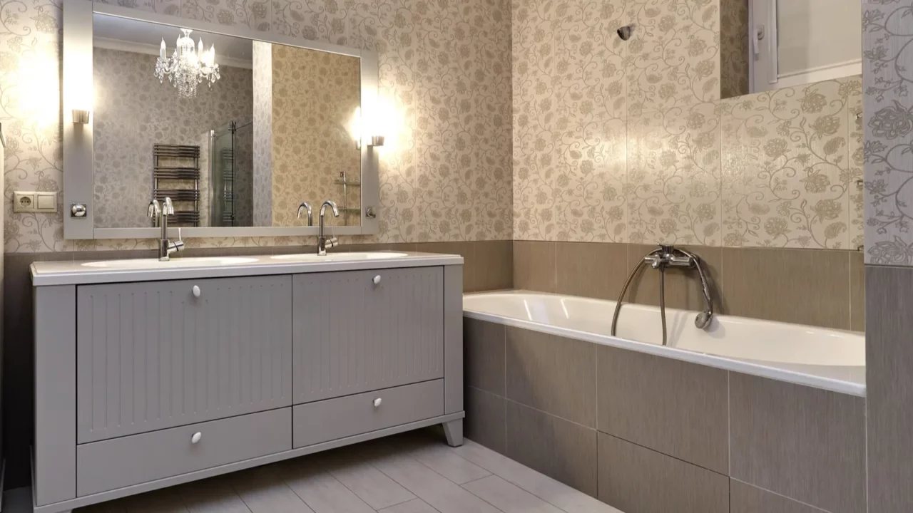 bathroom with a beautiful interior