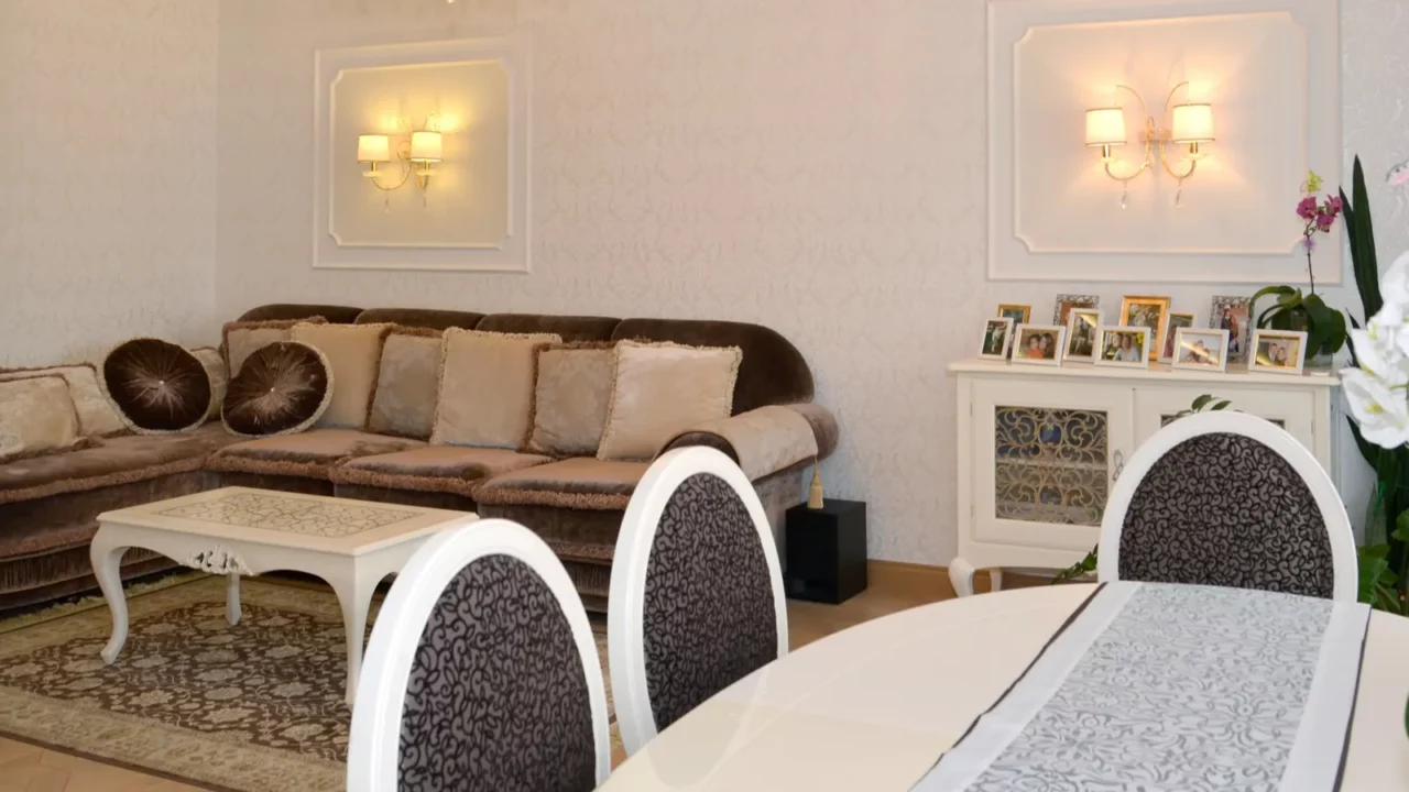drawing room interior in light tones modern classics