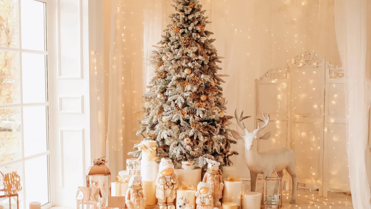 warm and cozy morning in christmas interior design xmas tree