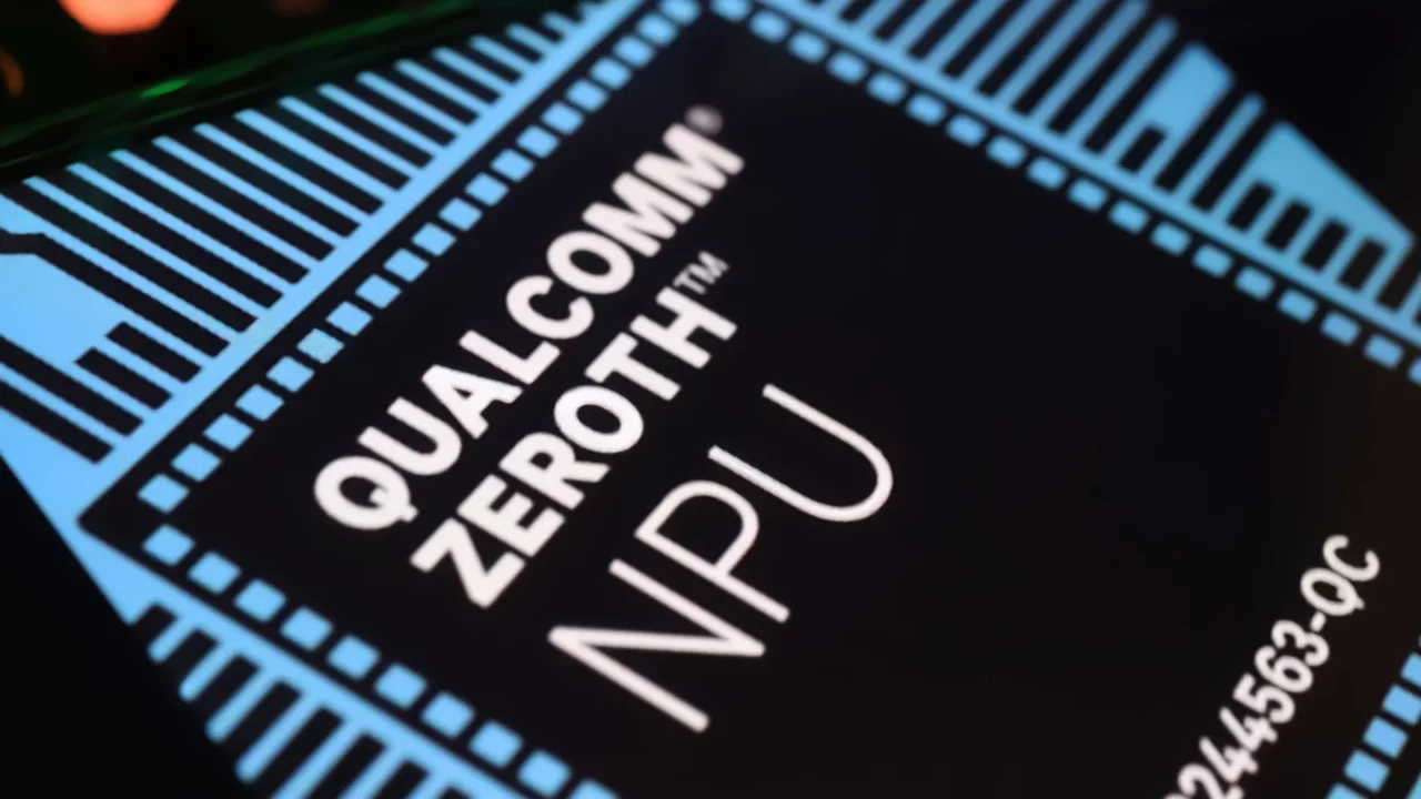 Closeup of NPU chip.